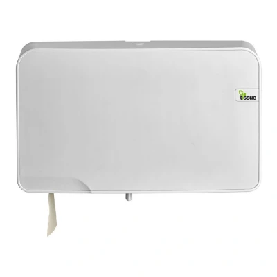 Afbeelding van E Tissue Mini Duo Jumbo Toiletrolhouder Wit