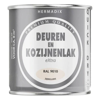 Afbeelding van Hermadix Deuren en Kozijnenlak Ral 9010 Zijdeglans 750 ml