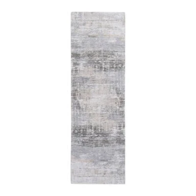 Afbeelding van Vloerkleed Louis de Poortere Atlantic Streaks Coney Grey 8716 maat 80 x 250 cm