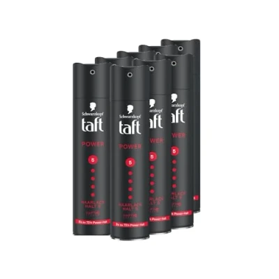 Afbeelding van Schwarzkopf Taft 8 x 250 ml krachtige haarspray (8 ml), fixatie 5 voor alle haartypes, sterke grip tot 72 uur, veganistische formule