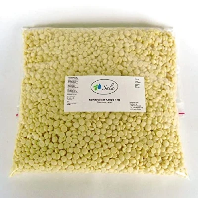 Afbeelding van Sala Cacaoboter chips levensmiddelenkwaliteit Conv. 1 kg 1000 g zak