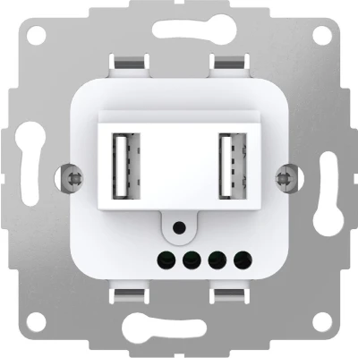 Afbeelding van 2USB 2U 449474 1 voudig Inbouwstuk IP20 Lichtgrijs
