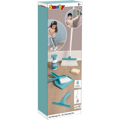 Afbeelding van Smoby Huishoudset XL imitatiespeelgoed bezem en handveger voor kinderen 6 accessoires 330321