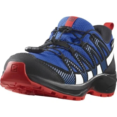 Afbeelding van Salomon XA PRO V8 CSWP Unisex Outdoorschoenen voor kinderen, Maat: 32, Lapis blue/black/fiery red Textiel/ synthetisch