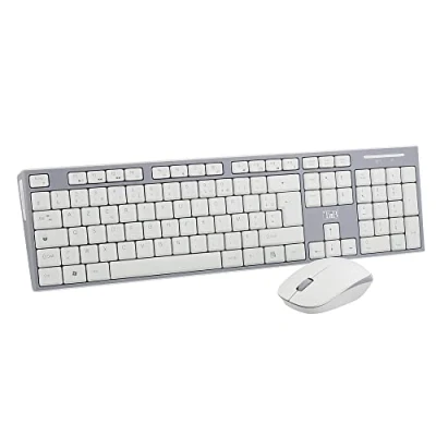 Image de Ensemble clavier et souris sans fil T&#039;nB Classy Gris Blanc