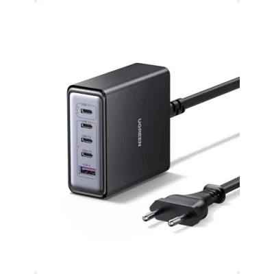 Afbeelding van UGREEN 65 W 5 poorten USB C snellader Desktop GaN compatibel met iPhone 16 e Plus Pro Max 15 14 13 12 11 iPad Air Mini MacBook M4 M3 M2 M1 Galaxy S25 S24 S23 2 m voedingskabel inbegrepen