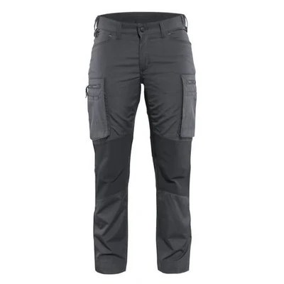 Image de Pantalon services stretch femme gris foncé/noir