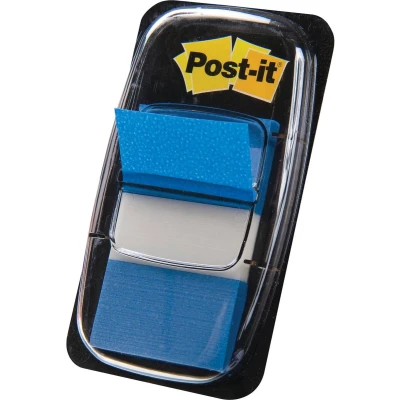 Afbeelding van Indextabs 3M Post it 680 25.4x43.2mm blauw