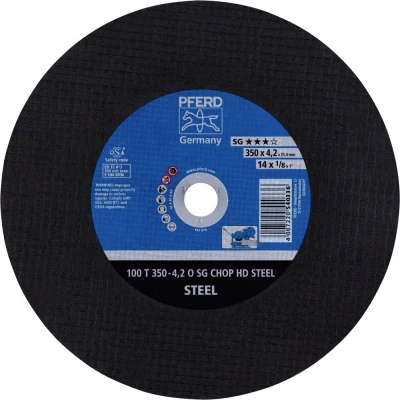 Afbeelding van PFERD 100 T 350 4,2 O SG CHOP HD STEEL/25,4 66323613 Doorslijpschijf recht mm 10 stuk(s) Getemperd staal, Staal