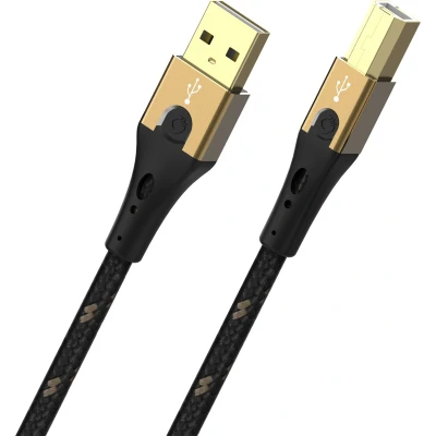 Afbeelding van Oehlbach USB kabel 2.0 A stekker, B stekker 2.00 m Zwart/goud D1C9542