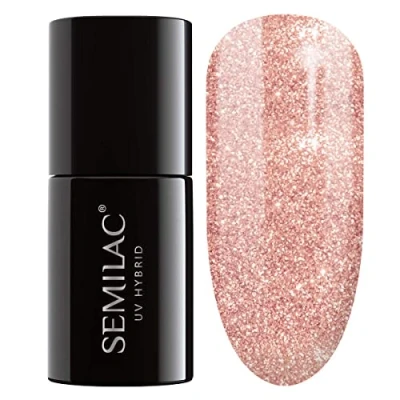 Afbeelding van Semilac UV nagellak, kleur 094, roségoud, 7 ml, LED, voor intensieve kleuren, voordelig en duurzaam