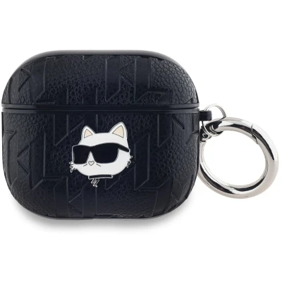 Afbeelding van Karl Lagerfeld Monogram Choupette Hoofdhoes voor AirPods 3 zwart