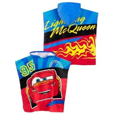 Afbeelding van Disney Ponchohanddoek voor jongens, Cars, rood, één maat