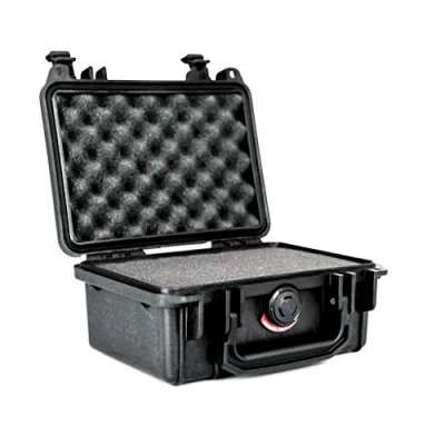 Afbeelding van PELI 1120 waterdichte hoes voor optische en elektronische instrumenten, IP67, waterdicht stofdicht, 2 liter, met schuimrubberen inzetstuk (aanpasbaar) zwart