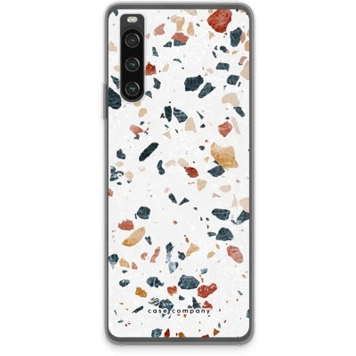 Afbeelding van Case Company® hoesje geschikt voor Sony Xperia 10 IV Terrazzo N4 Soft Cover Telefoonhoesje Bescherming aan alle Kanten en Schermrand