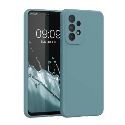 Afbeelding van kwmobile telefoonhoesje geschikt voor Samsung Galaxy A33 5G Hoesje met siliconen coating Smartphone case in antieksteen