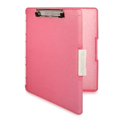 Afbeelding van Dexas Slimcase 3517 217G Klembord met opening aan de zijkant, 2 stuks, roze glinsterend witte binding