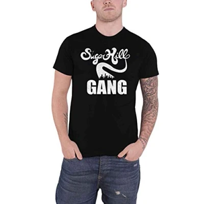 Afbeelding van The Sugarhill Gang Rappers Delight Tour Heren T shirt S Zwart