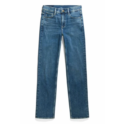 Afbeelding van G STAR Strace Straight leg jeans, Dames, Maat: 33x34, Antique faded orinoco blue