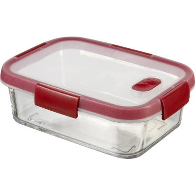 Afbeelding van Curver Smart Cook Glazen Vershouddoos Rond 0,6L Rood