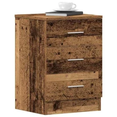 Image de vidaXL Tables de chevet 2 pcs vieux bois 38x35x55 cm d&#039;ingénierie861125