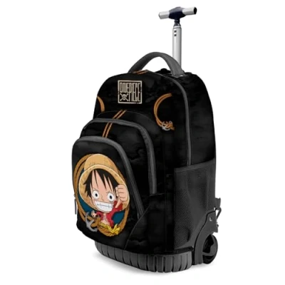 Afbeelding van One Piece Ropes GTS FAN rugzak met wieltjes, zwart, 32 x 47 cm, inhoud 39 l, één maat, wielen Ropes, zwart., wieltjes