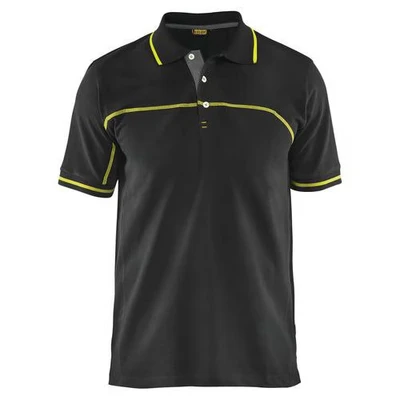 Image de Polo bicolore noir/gris foncé