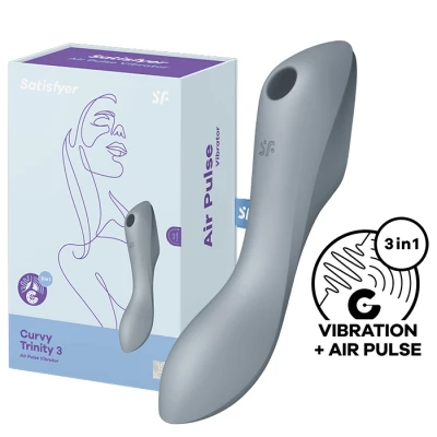 Afbeelding van Satisfyer Curvy Trinity 3 Luchtdruk Vibrator Grijs