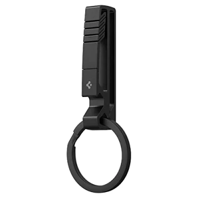 Afbeelding van Spigen Metal Fit sleutelhanger met flesopener en clip voor dames heren, zwart