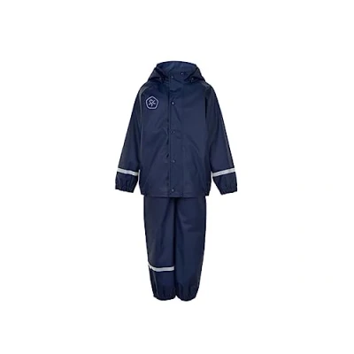 Image de Color Kids Rain Set Solid PU Blouson de Pluie Mixte Enfant, Robe Bleue., 122
