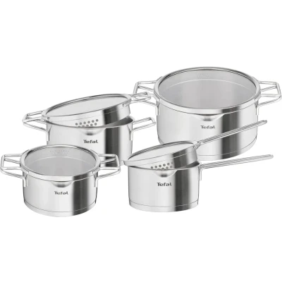 Afbeelding van Tefal Nordica Pannenset 4 delig RVS Geschikt voor alle warmtebronnen