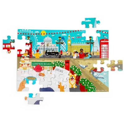 Afbeelding van Bigjigs Houten Londen Stad Vloerpuzzel, 48st.