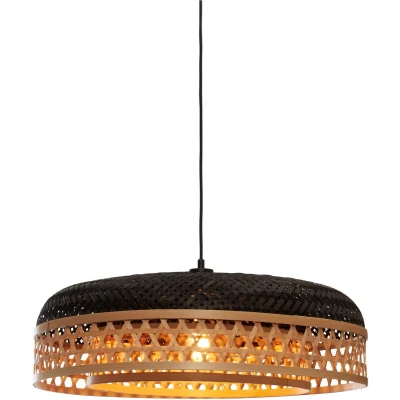 Afbeelding van GOOD&amp;MOJO Hanglamp Ubud Zwart/Bamboe Ø60cm Zwart