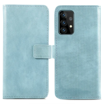 Afbeelding van iMoshion Hoesje Geschikt voor Samsung Galaxy A72 Met Pasjeshouder Luxe Bookcase Lichtblauw