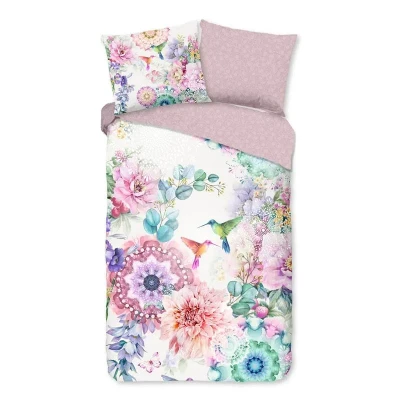 Afbeelding van HIP Collection Isaye dekbedovertrek 1 persoons (140x200/220 cm + sloop) Roze