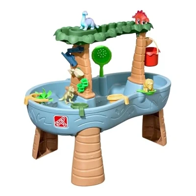 Afbeelding van Step2 Dino Showers Watertafel incl. 13 delig accessoireset Waterspeelgoed voor kind Activiteitentafel met water de tuin / buiten