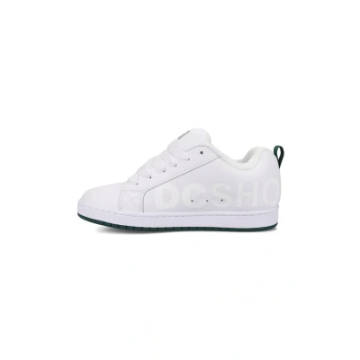 Afbeelding van DC Shoes Court Graffik Chaussures en cuir pour homme, Blanc/vert (White Whtie Green), 41 EU
