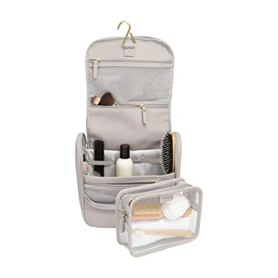 Afbeelding van STACKERS TAUPE Toilettas Beauty Case Waszak Met haak Dames