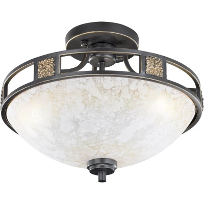 Afbeelding van Trio Leuchten Quinta Plafondlamp 3 lichts L 420 mm Roestbruin