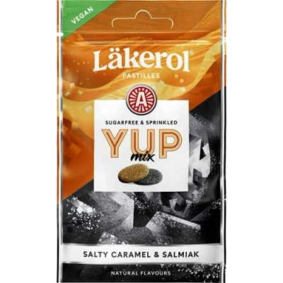 Afbeelding van Cloetta Lakerol YUP Mix Salty Caramel &amp; Salmiak Pastilles 30 g
