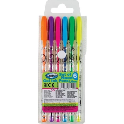 Afbeelding van 6 kleur gelpennen neon 87400