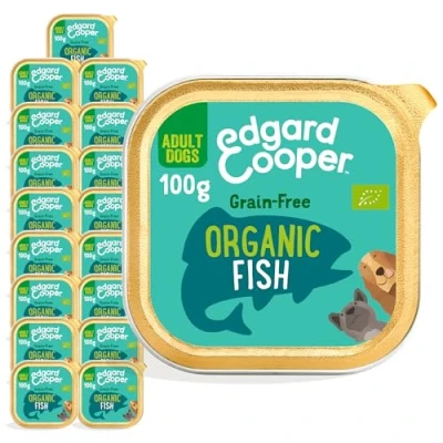 Afbeelding van 17x Edgard &amp; Cooper Kuipje Vers Vlees Hondenvoer Bio Vis 100 gr