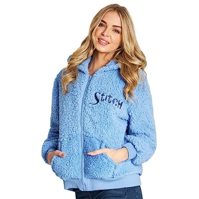 Afbeelding van Disney Stitch sweatshirt met ritssluiting voor meisjes, sherpa, fleece, kinderen, jongeren, 7 18 jaar