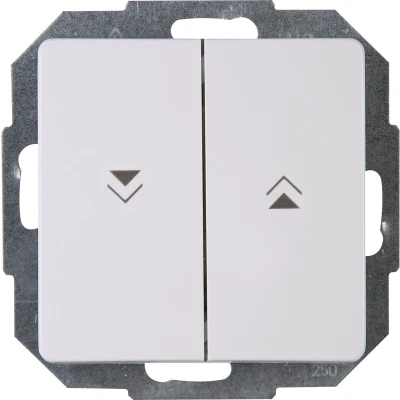Afbeelding van Kopp Paris Jalouzieschakelaar Dubbel Knops 230 Volt Arctic Wit