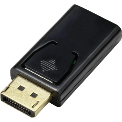 Afbeelding van Renkforce RF 4746622 HDMI / DisplayPort Adapter [1x stekker 1x bus] Zwart