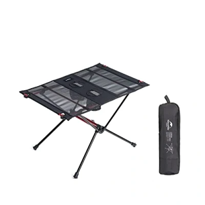 Afbeelding van Naturehike Rechthoekige klaptafel, ultralicht, Oxford, picknicktafel, camping, opvouwbare tafel, keuken, draagbare wandelen, kamperen in de open lucht (zwart)