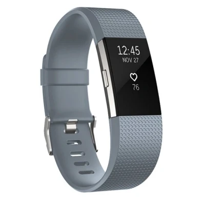Afbeelding van Fitbit Charge 2 sportbandje Maat: Large Grijs Siliconen
