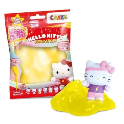 Afbeelding van CRAZE Magic Slime Bag Hello Kitty slijm voor kinderen in envelop 75 ml slijmset met verrassingsfiguur geurloos, zonder resten