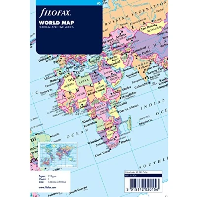 Afbeelding van Filofax Wereldkaart DIN A5