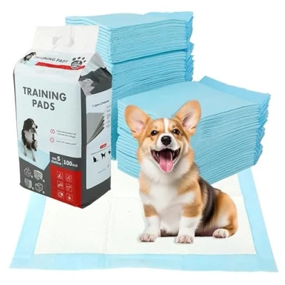 Afbeelding van PIPI 100 stuks hondentrainingsmat 45 x 33 cm 6 wegwerpluiers lekvrij en sneldrogend hondenbakvulling voor huis puppy&#039;s